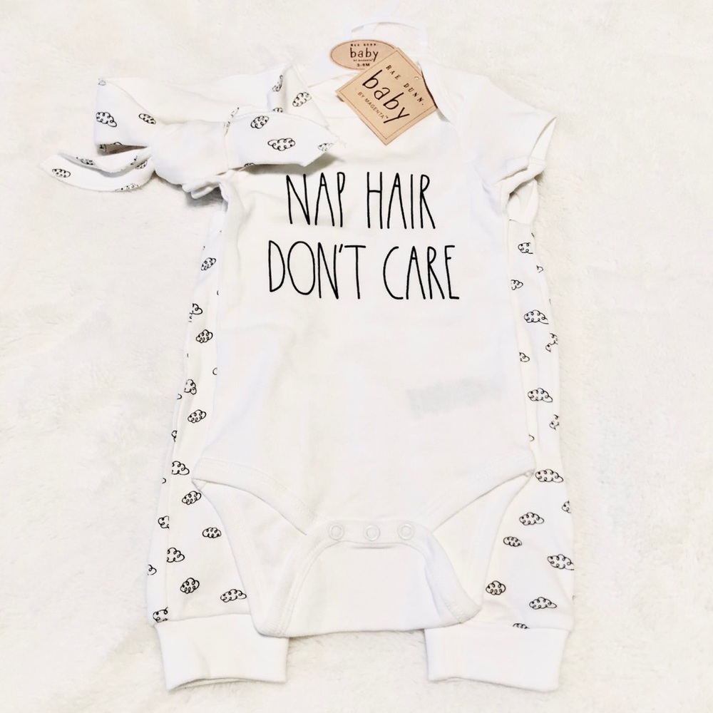🆕Rae Dunn 3pc NAP HAIR DON’T CARE Onesie Set - Picture 2 of 5